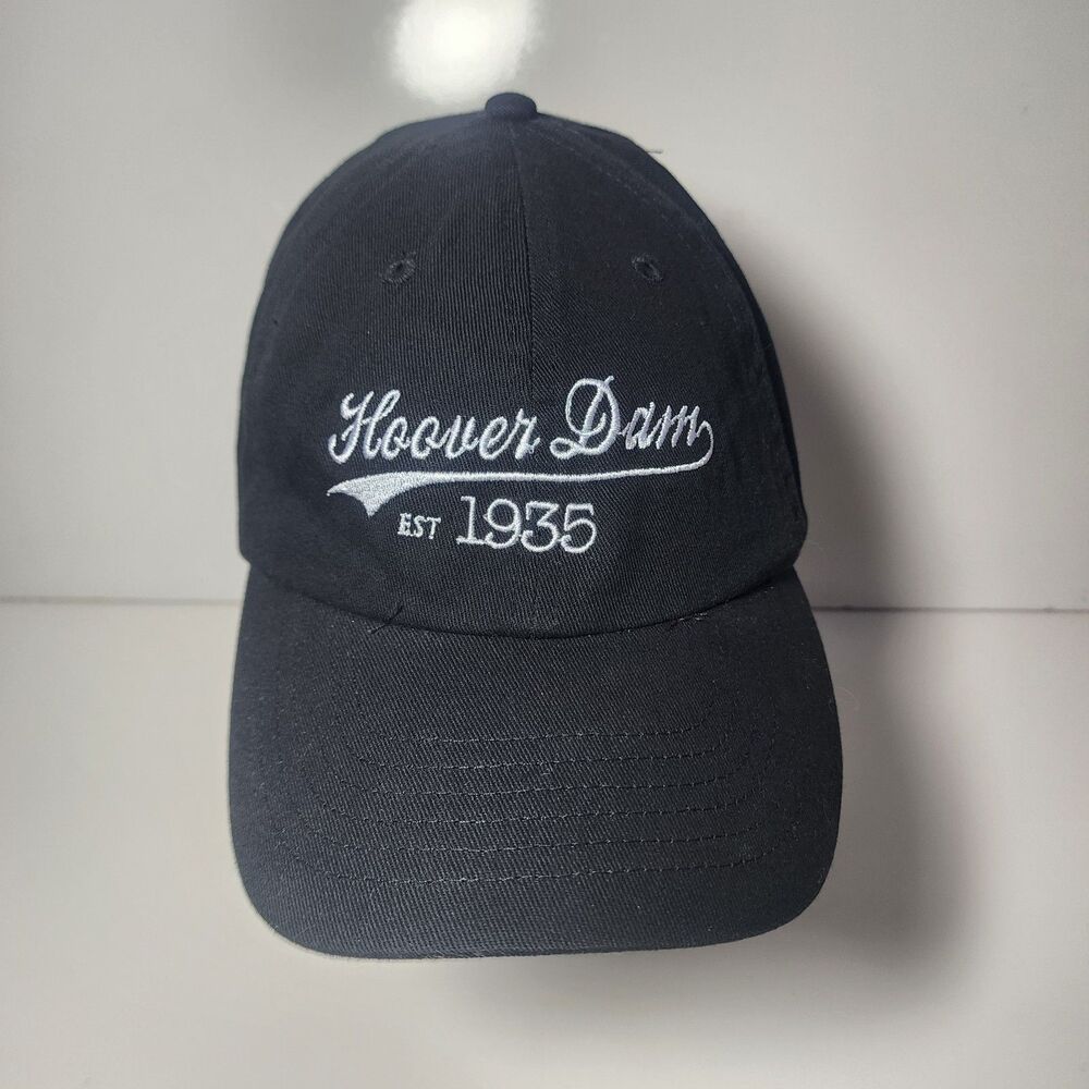 Hoover Dam Black Baseball Cap Hat Embroidered EST 1935 Adjustable Souvenir